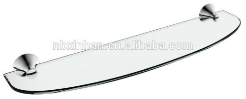 Chrome plating wall mounted glass shelf, Bathroom accessory