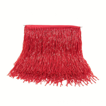 Handcrafted 14cm Crystal Glass Beaded Fringe Tassel Trim for Dance Decorations