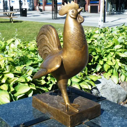 Outdoor Chinese Zodiac Bronze Rooster Sculpture