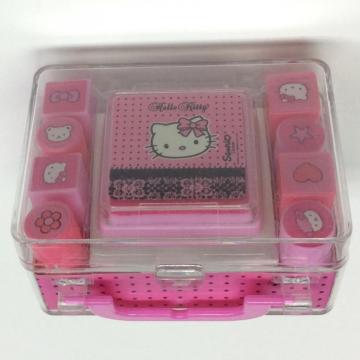 Plastic cartoon portable children's stamp