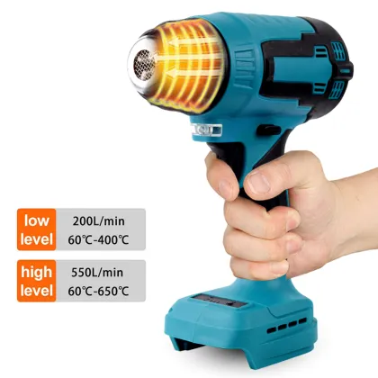 Portable Electric Heat Air Gun - Wireless Hot Air Gun Battery Powered Heat Blower
