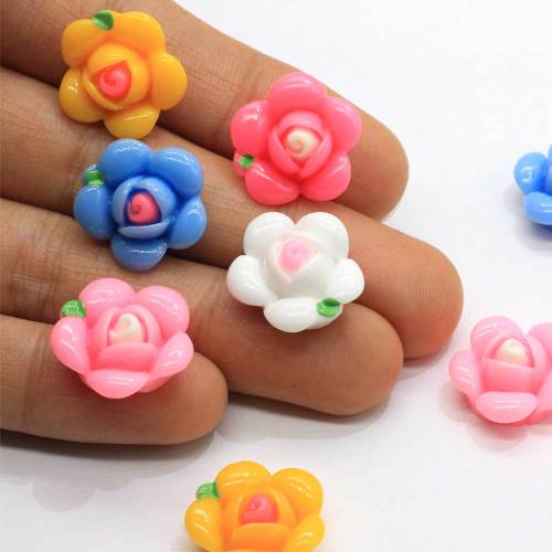 Wholesale Resin Artificial Flower Resin Cabochon 100pcs Colorful Beautiful for Craft Decoration Slime Supplies DIY