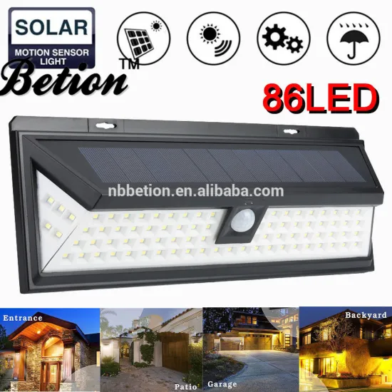 solar PIR security motion sensor wall light 86LED solar motion sensor wall light led security sensor garden light