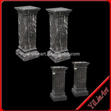 Black Marble Stone Square Columns Pillar Design