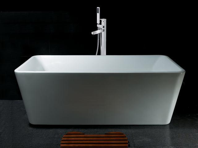 square acrylic tub