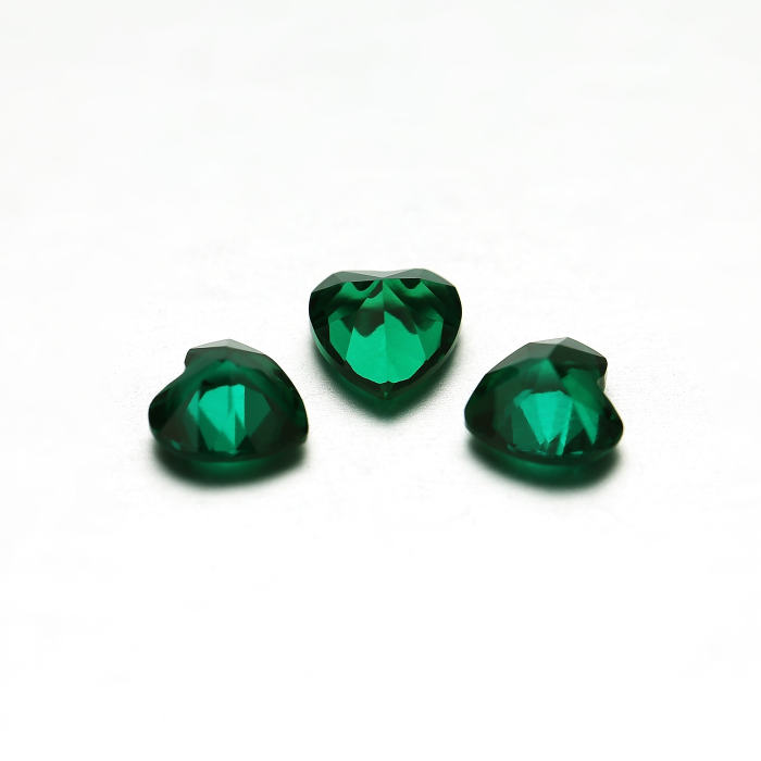 6x6mm Heart Cut Zambian Emerald για Custom Floral Jewelry