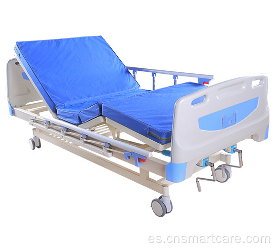 Cama médica manual de manual barato con manivela doble