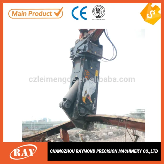 Hydraulic rotary steel shear machine for excavators