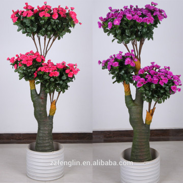 Hot sale Indoor Artificial Azalea Bonsai Trees For Sale