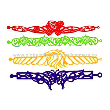 Customized promotional new design pierced silicone bracelet