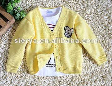 children's cotton cardigan knitwear with embroidery patch