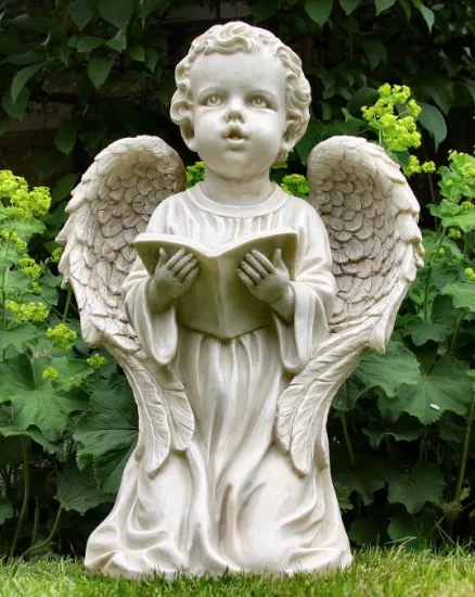 White Marble Little Angel Statue For Sale
