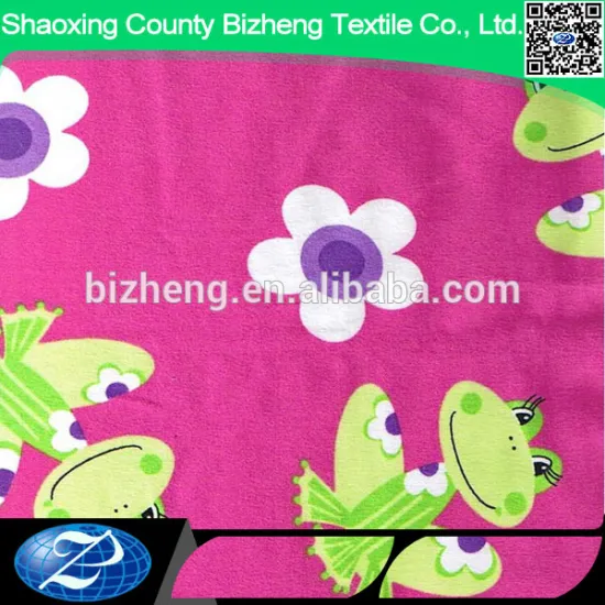 Cartoon design printed cotton flannel fabric manufacturer