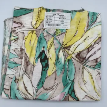 Flower Pattern 55% Linen 45% Viscose Mixed Textile
