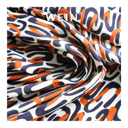 Popular Design Silk Viscose Crepe Geometry Digital Printed Fabric