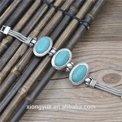 2015 New Fashion sliver Jewellery , women Natural Stone Bracelet