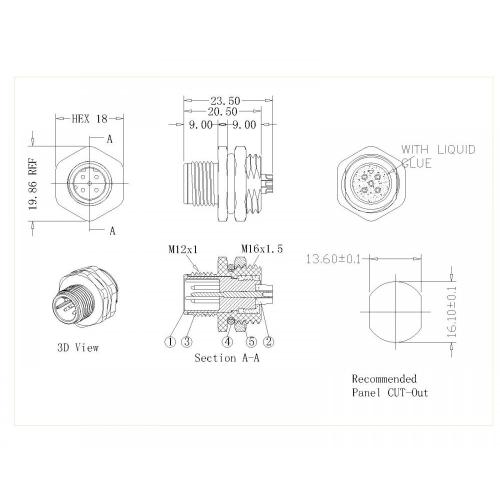 Tipo di saldatura M16 D-Lock Back