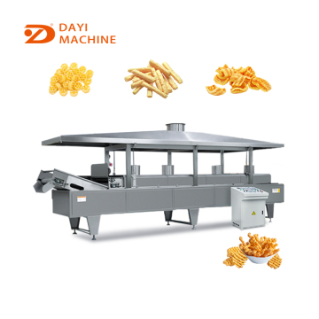 High Quality Electric Gas 304 Pellet Automatic Continuous Food Frying Conveyor Machine
