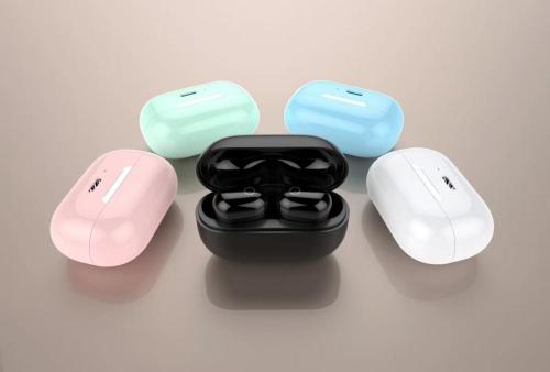 Macaron-colored Bluetooth headset digital battery display