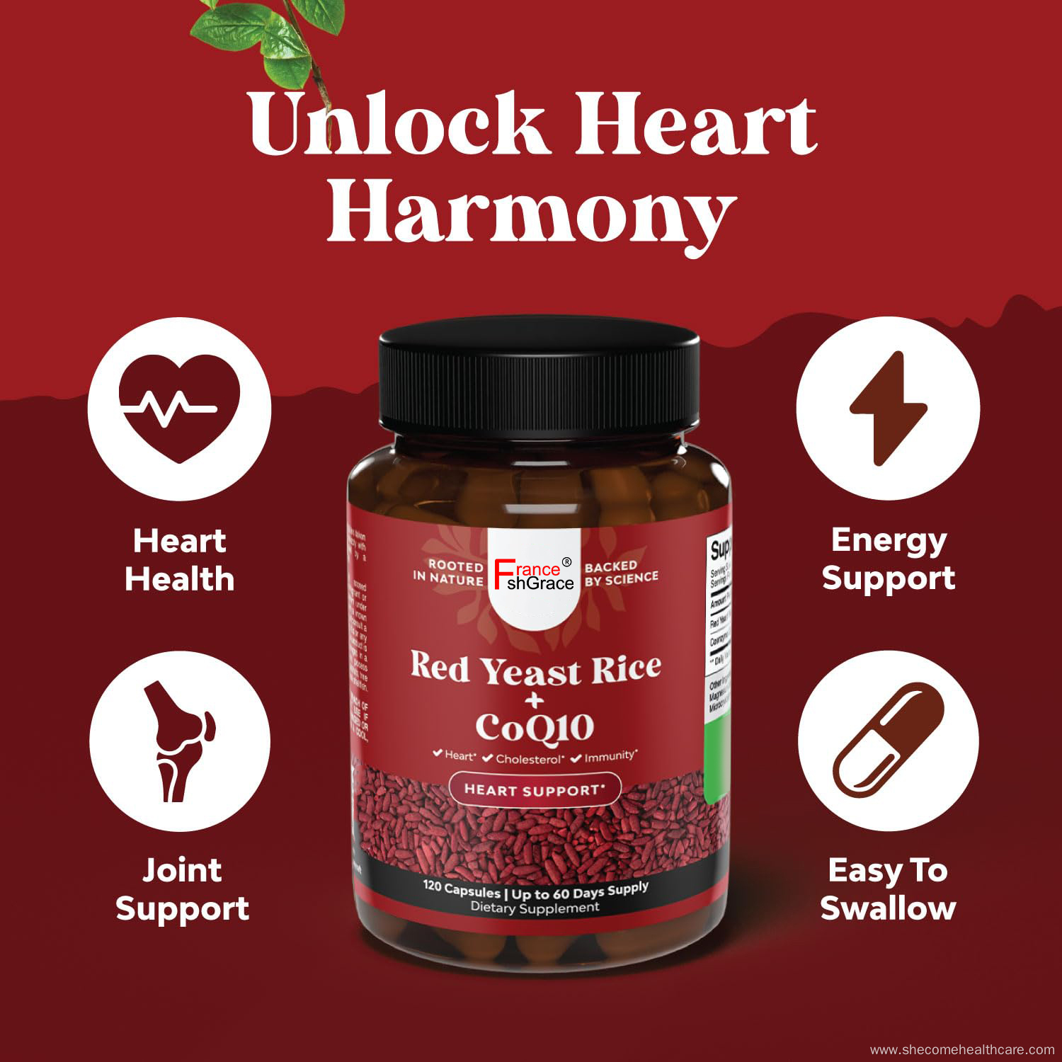 Red Yeast Rice with CoQ10 Supplement for adult