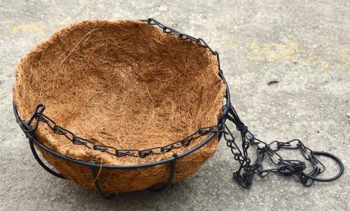 Panier à fleurs suspendu de fibre de noix de coco