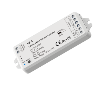 Skydance V2-S Wireless 2-Channel 12-24V LED Strip Controller for Tunable White LED Strip (60W/120W)