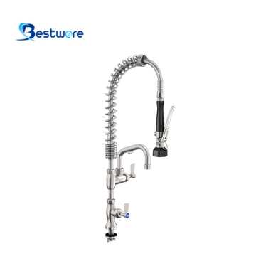 Elegant Deck Mount Pull Out Kitchen Faucet