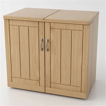 Wooden Storage Cabinet in Living Room