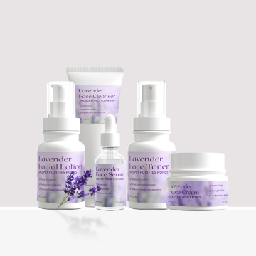 Lavender Skin Care Set: Custom Wholesale Toner, Lotion, and Cream for Moisturizing and Repairing Dry Skin