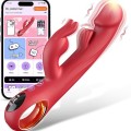 Vibrador de impulso de coelho com brinquedos para adultos com display LCD