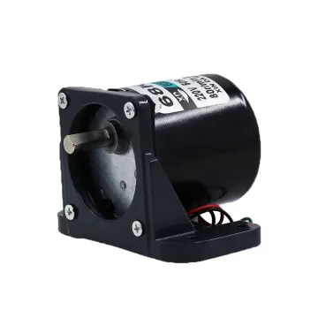220V 28W 68KTYZ AC Synchronous Miniature Permanent Magnet Motor with Bracket: Adjustable Speed from 2.5 to 80 RPM, Eccentric Shaft