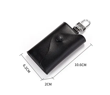 Unisex Fashion Key Organizer: Split Leather Key Holder, Multifunctional Car Key Wallet & Housekeeper's Key Case
