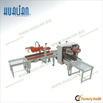 Automatic Carton Sealing Strapping Packaging Line
