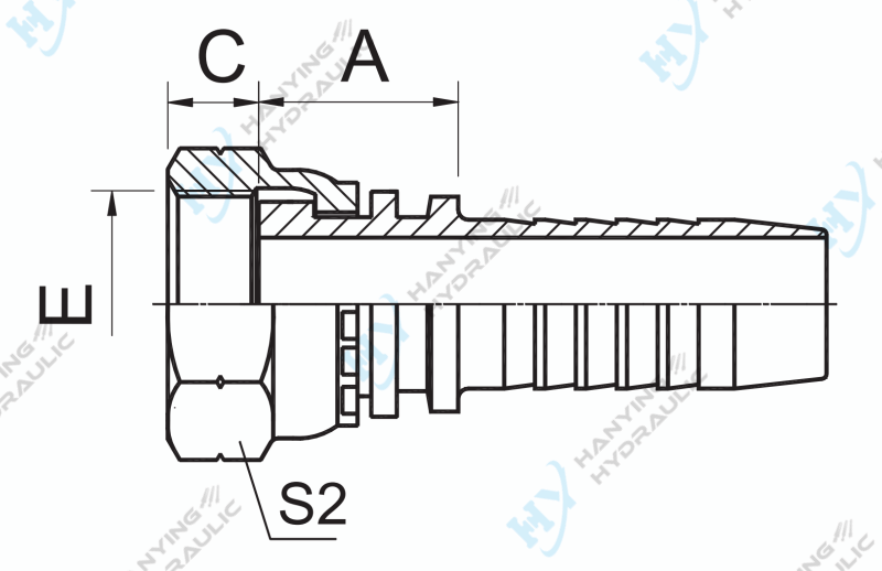 Bsp Female Flat Seal 22211 Drawing