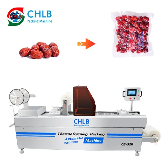 Wet Palm Dates Stretch Film Continuous Thermoforming Vacuum Packaging Machine