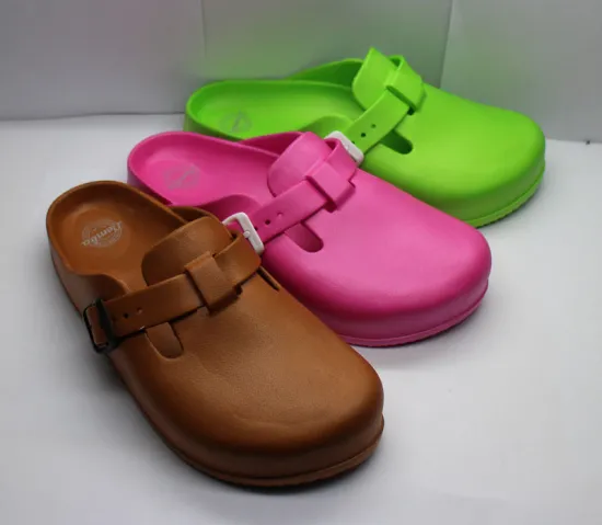 2017 Eva women metal shoes buckle clogs