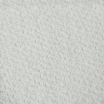 Pure White Wool Polyester Blend Fabric