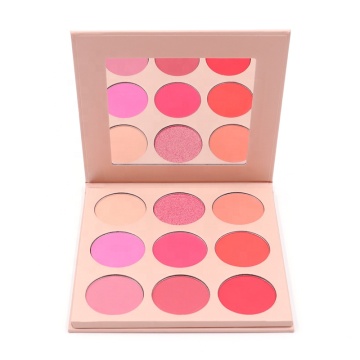 hoog gepigmenteerd gezichtshimmer mat blush-palet