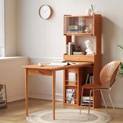 Modern Simple Style Small Apartment Computer Study Desk with Bookcase