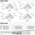 Canvas Family Bell Tents with 2 Stove Jacks