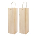 Wooden Wine 2 Pack Box With Rope Handle