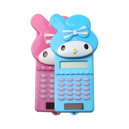 8 Digits Cute Little Girl Shape Pocket Calculator