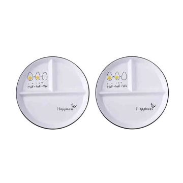 Ceramic Divided Plates Handmade Porcelain for Weight Loss Control