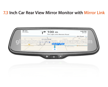 Car Rear View Mirror with 7.3 Inch monitor display mirror image link from your phone