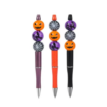 Halloween Colorful Creative Kids DIY Pumpkin Beadable Pens