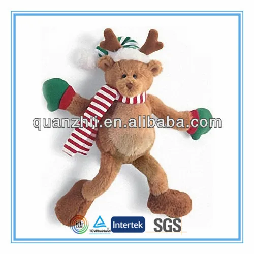 Plush toy reindeers with Candy canes