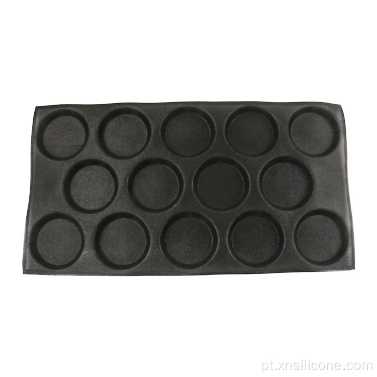 Grado em alimentos não -estick 14 Buns Buns Silicone Baking Mold