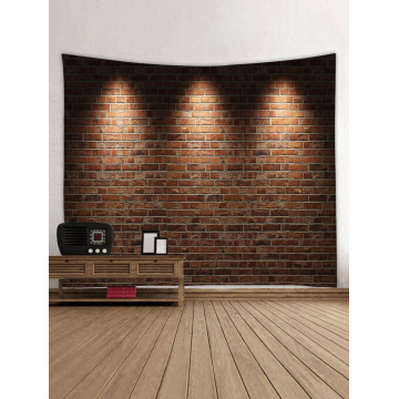 Light Brick Tapestry Wall Hanging Stone Wall Tapestry Polyester Print for Livingroom Bedroom Dorm Home Decor