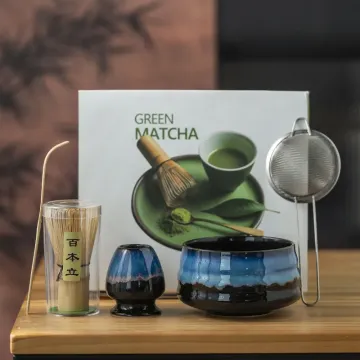 Custom Logo Ceramic Matcha Tea Set with Gift Box