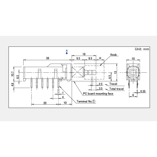 Spun series push switch